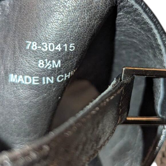 Johnston and Murphy weaved wedge sandals black/white sz 8.5 - Picture 7 of 7